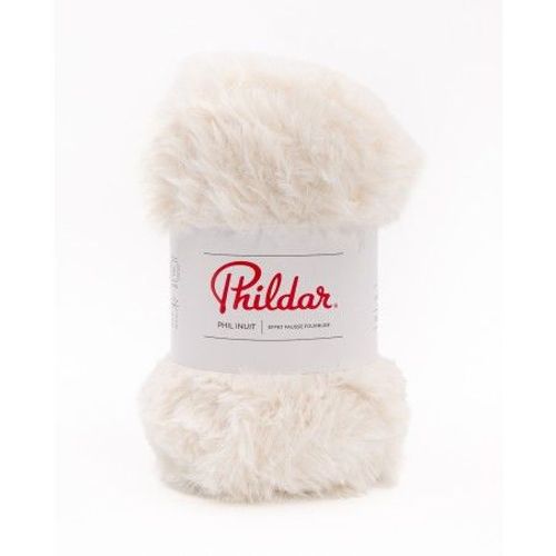 Pelote De Fourrure À Tricoter Phil Inuit - 100gr - Phildar Ecru