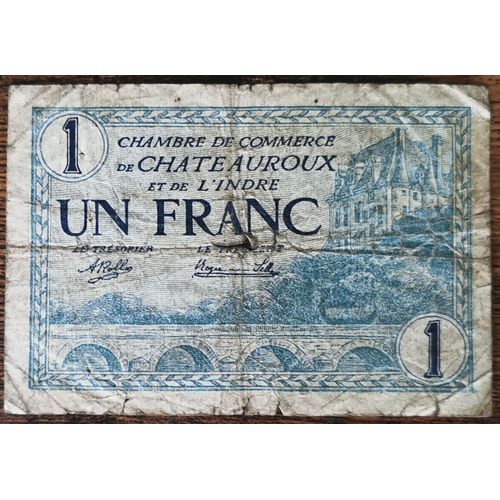 Billet 1 Franc Chambre De Commerce De Châteauroux 1920 - Nécessité - 015937