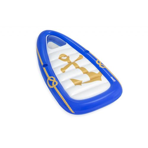Matelas Gonflable Plage Piscine Bestway Nautical Paradise Boat Bleu Moyen 71937-Uni