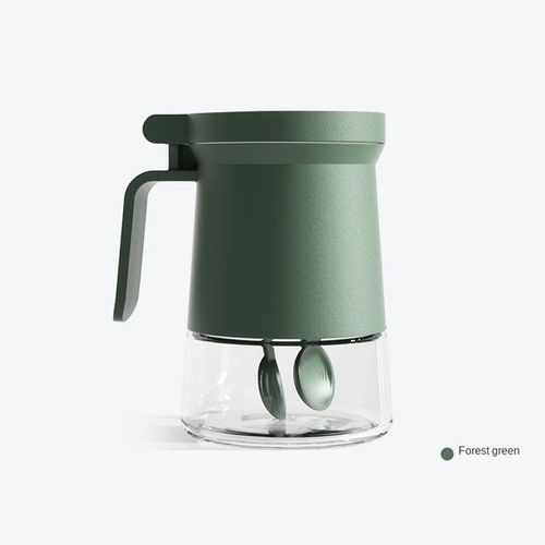 Bouteille D'assaisonnement En Verre, Bouteille De Rangement D'assaisonnement De Cuisine Légère Avec Cuillère, Salière Résistante À L'humidité