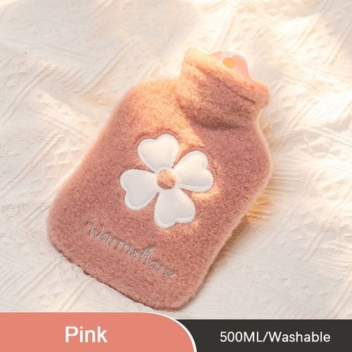 Sac À Eau Chaude Pour Le Ventre Et Les Mains, Bouillotte, Chauffe-Mains, Mignon, Fleur, 1000ml