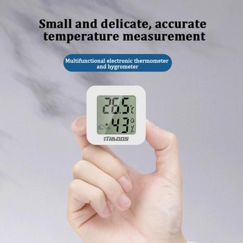 Therye.com-Mini hygromètre numérique LCD, température et humidité, intérieur, maison intelligente, blanc, pièce de jauge, 1 pièce