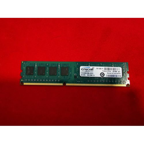 Crucial - DDR3 - 4 Go - DIMM 240 broches - 1600 MHz / PC3-12800 - CL11 - 1.5 V - mémoire sans tampon - non ECC