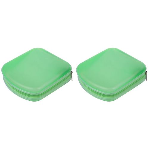 Étui De Rangement Pour Disques Cd, Dvd, Vcd Dj, Support De Xxl, Boîte Rigide, Portefeuille, Sac De Transport, Vert, 2x, 40