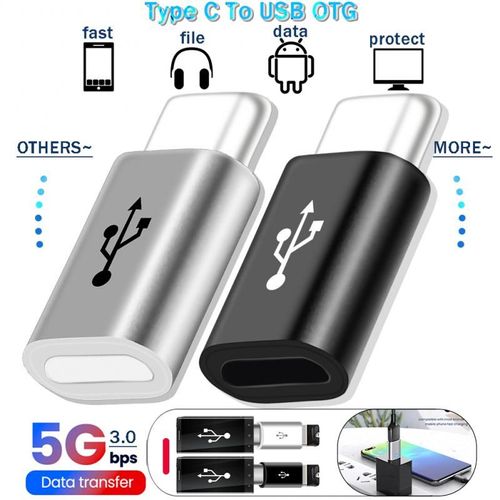 Adaptateur Type-C Vers Micro Usb Pour Téléphone Portable, Convertisseur De Chargeur Android, Accessoires Pour Samsung Xiaomi Ata 11 Ata 10, 5 Pièces