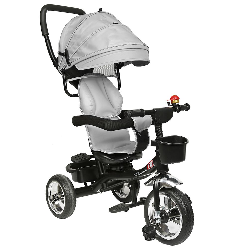 Gris Tricycle Enfant Tricycle Bebe Mixte Tricycle Evolutif Poussette Evolutive De 1 A 5 Ans Gris Clair Rakuten
