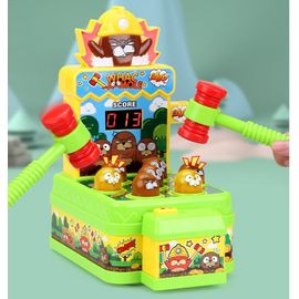 Qumox Jeu Whac-A-Mole, Jouets Éducatifs Actifs Et Précoces Pour Enfants De 3 À 6 Ans Avec Musique, Lumières (2 Marteaux Souples)
