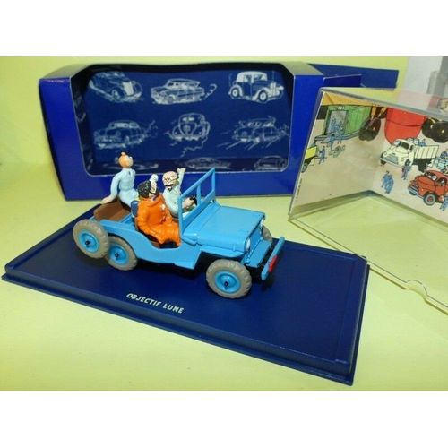 Voiture Tintin N°01 Jeep Objectif Lune Atlas 2001 Échelle 1:43