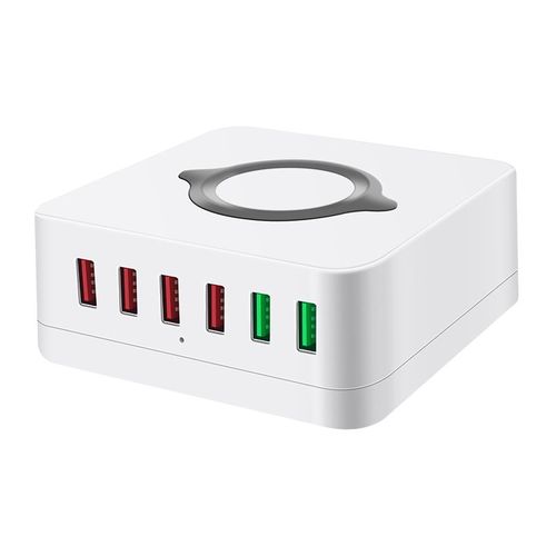 Chargeur Usb Sans Fil 72w, Station De Charge Rapide 3.0, Multi-Ports, Pour Téléphone Iphone Huaweixiaomi
