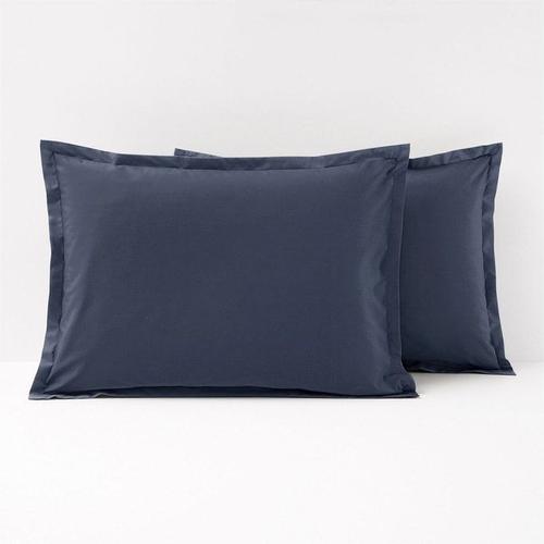 Taie D'oreiller Unie Percale De Coton Qualité Best X2