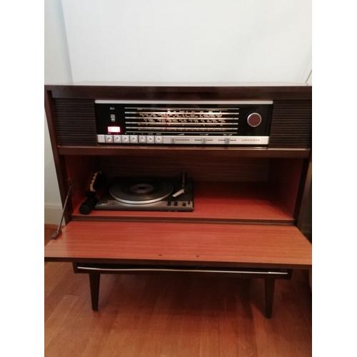 Meuble vintage radio tourne disque GRUNDIG 1960