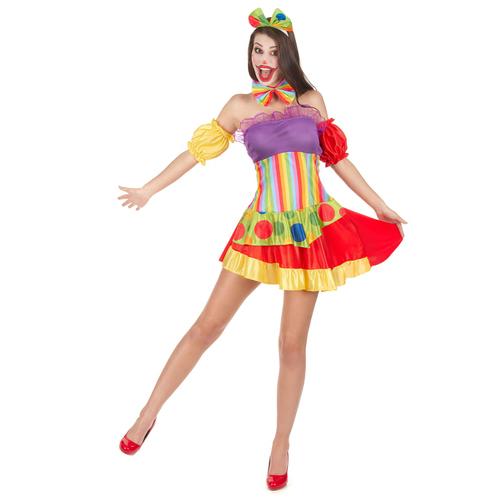 Déguisement Clown Bariolé Femme - Taille: M / L