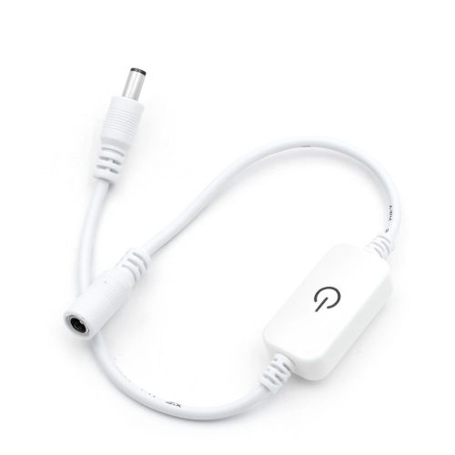 Interrupteur d'alimentation en ligne, marche/arrêt, câble tactile intelligent, blanc, pour Jack Arduino 12-24V, capteur, marche/arrêt, variateur