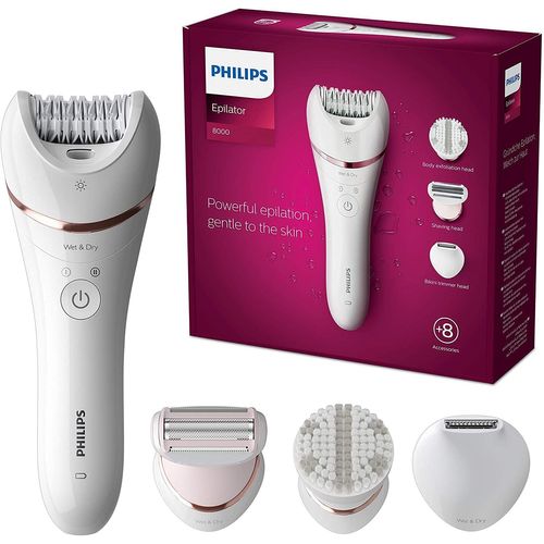 Philips Bre735/00 Épilateur 100 % Étanche + 8 Accessoires