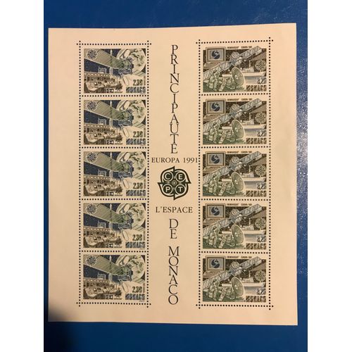 Monaco Feuillet 52 - Europa 1991 - L Espace De Monaco