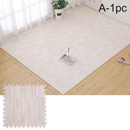 Tapis Puzzle En Mousse Imitation Bois, Tapis De Jeu Doux Imbriqué Pour Enfants, Décor De Ramper Pour Chambre À Coucher