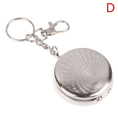 Cendrier de poche carré en acier inoxydable, petit cendrier en métal avec veds, portable