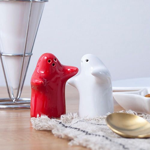 Petit Porte-Sel À Condiments En Céramique, Ornement Élégant, Facile À Remplir, Étreignant, Salière
