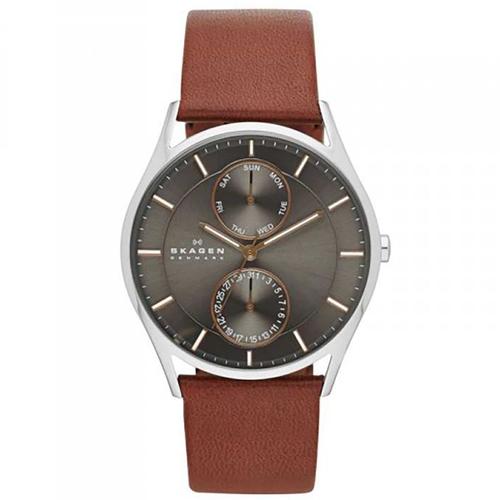 Skagen Montre Marron Multi-Cadrans Hommes Holst Skw6086