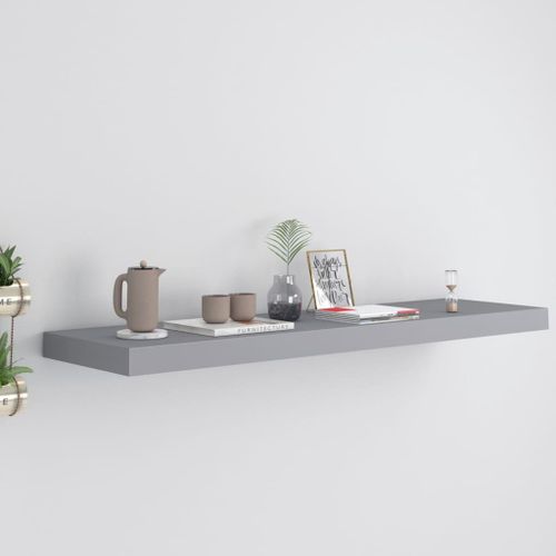 Vidaxl Étagère Murale Flottante Gris 90x23,5x3,8 Cm Mdf
