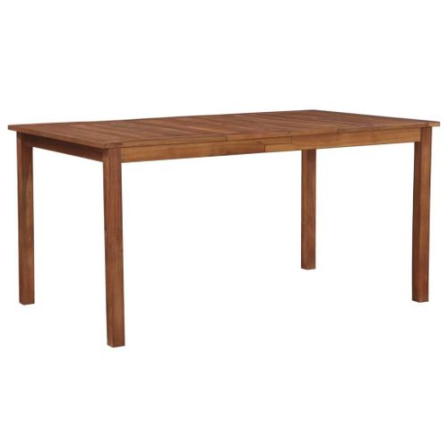 Table De Jardin 150x90x74 Cm En Bois D'acacia Massif, Finition Huilée