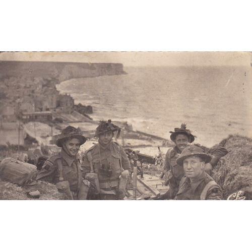 Carte Postale Ancienne / Soldats Britanniques,Arromanches,1944,Port Winston Churchill