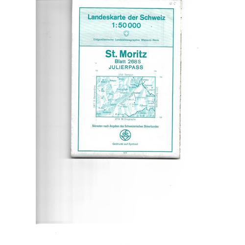 Saint. Moritz Blatt 268 S Julierpass 1/50 000°