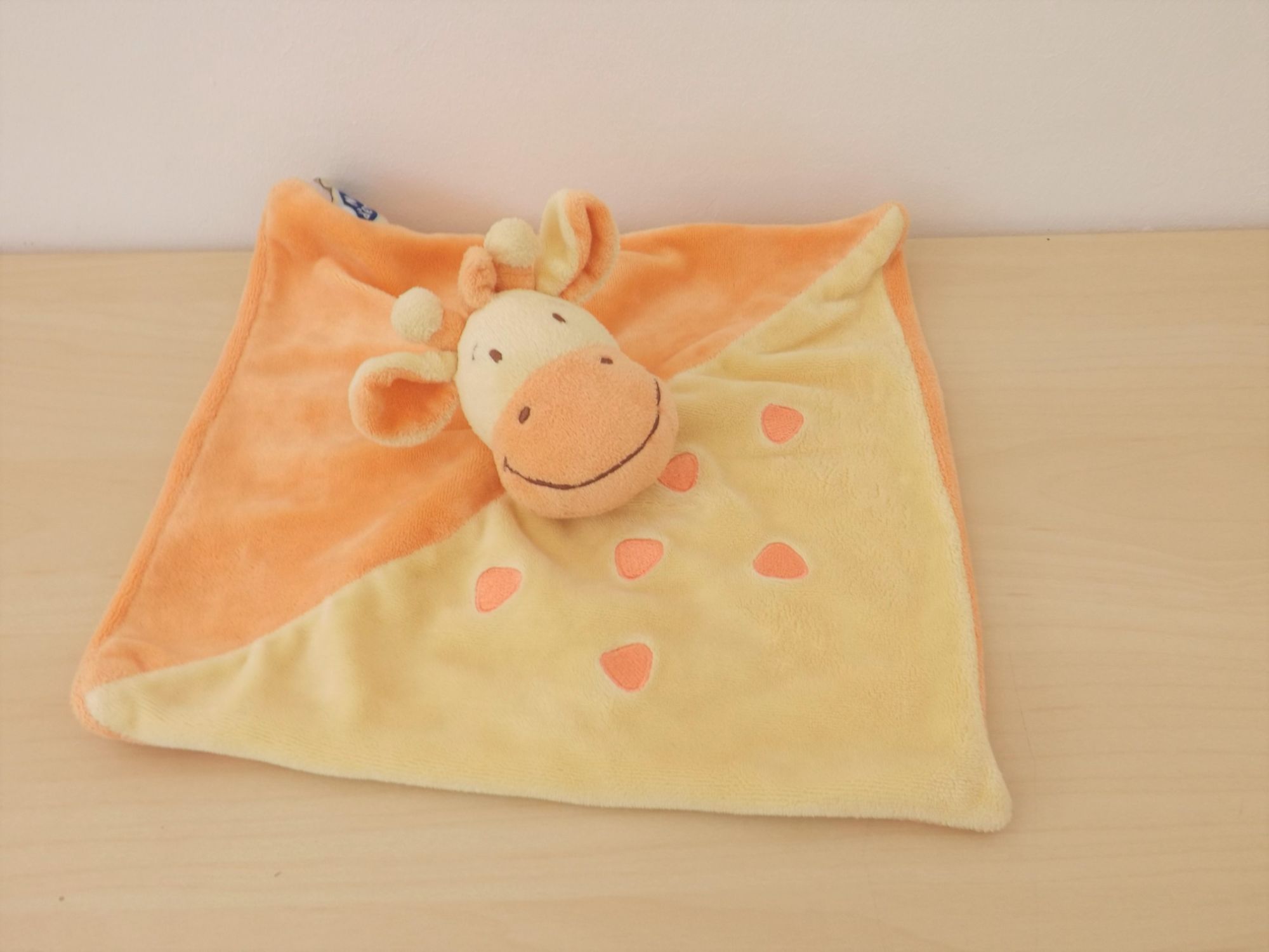 Doudou Girafe Jaune Orange Mots D'enfants
