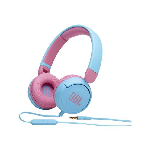 JBL Jr310 - Écouteurs avec micro - sur-oreille - filaire - jack 3,5mm - bleu