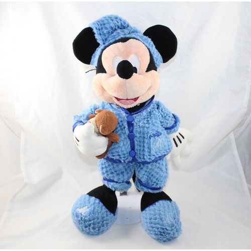 Peluche Mickey En Pyjama Et Son Doudou Disneyland Resort 40 Cm