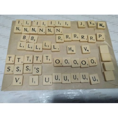 Lettre De Scrabble - Plastique Beige