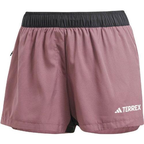 Adidas Terrex Multi Trail Short - Short Trail Femme Quick Crimson S - Entrejambe 5" - S - Entrejambe 5