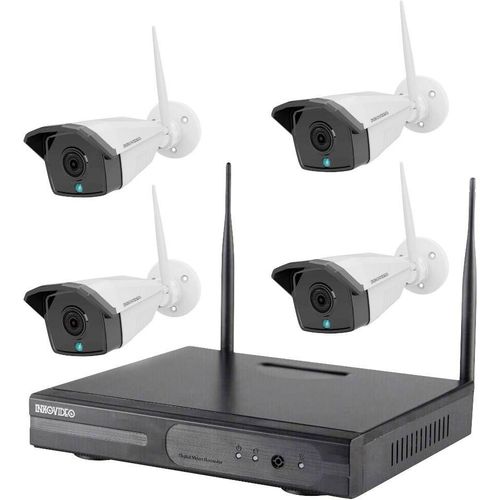 Jeu de caméras de surveillance Inkovideo INKO-24M Wi-Fi IP-4 canaux avec 4 caméras 1920 x 1080 pixels