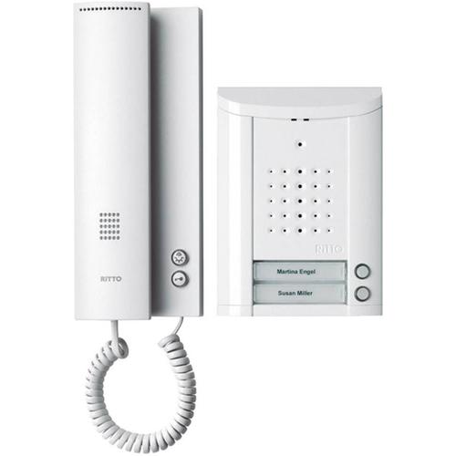 Set complet d'Interphone filaire 2 foyers Ritto by Schneider 1841270 blanc