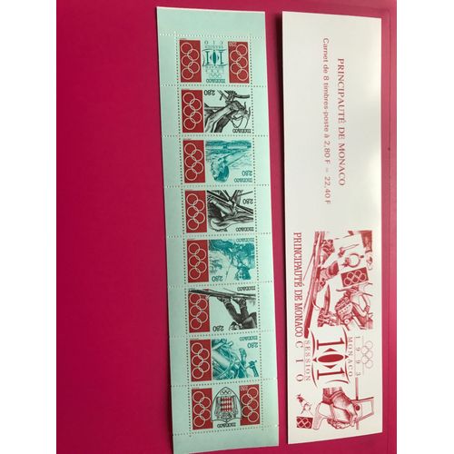 Monaco - Carnet Numéro 10 De 8 Timbres Différents - 101 Session Jeux Olympiques