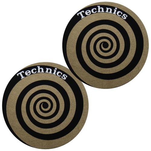 Feutrines Slipmats x2 Technics Spirale Gold