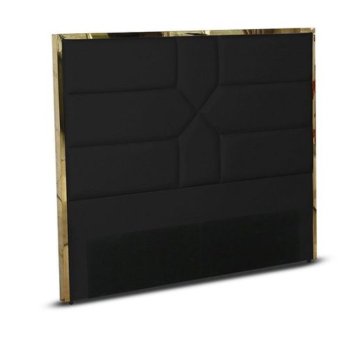 Tête De Lit Design Effet Laiton Dalia - Noir - 140 Cm
