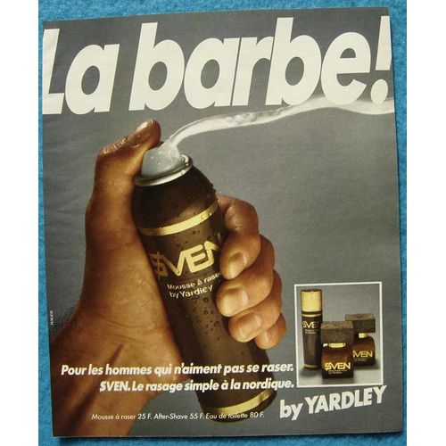 Publicité Papier - Yardley Mousse À Raser De 1978