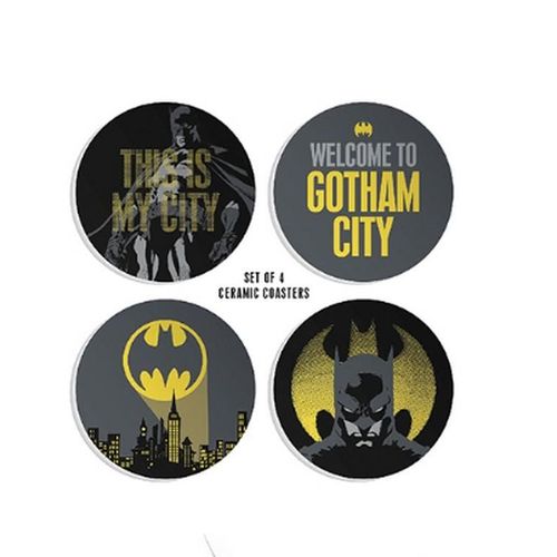 Dc Comics - Lot De 4 Sous-Verres En Céramique Gotham City