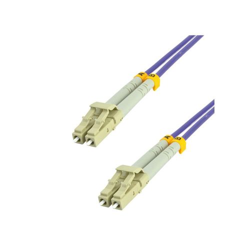 MCL Samar - Cordon de raccordement - LC multi-mode (M) pour LC multi-mode (M) - 0.5 m - fibre optique - duplex - 50 / 125 microns - OM4 - sans halogène