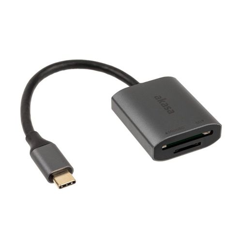 Akasa Compatible Usb 3.2 Gen1 Type-c Dual Card Reader - Silber