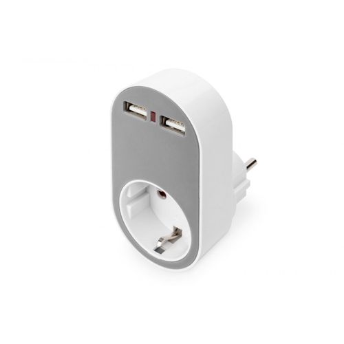 Digitus Chargeur Enfichable Usb Universel Avec 2 Prises Usb-a Et Pris