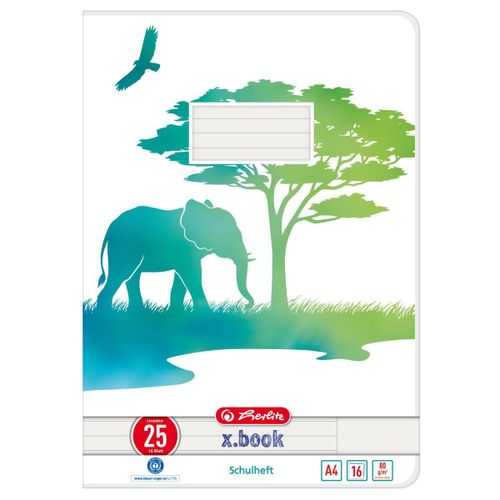 Herlitz Greenline Bloc-Notes A4 16 Feuilles Vert, Blanc