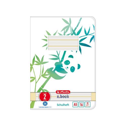 Herlitz Greenline Bloc-Notes A5 16 Feuilles Vert, Blanc