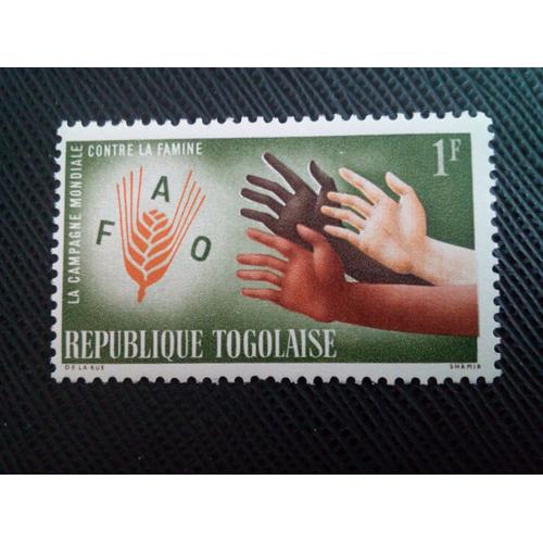 Timbre Togo Yt 378 Campagne Contre La Faim 1963 ( 031204 )