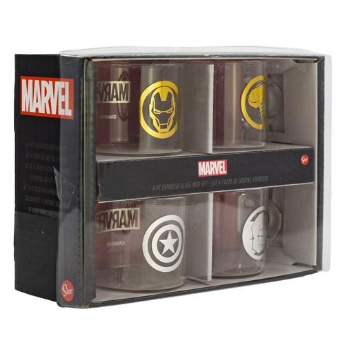 Set Expresso 4 Verres Marvel