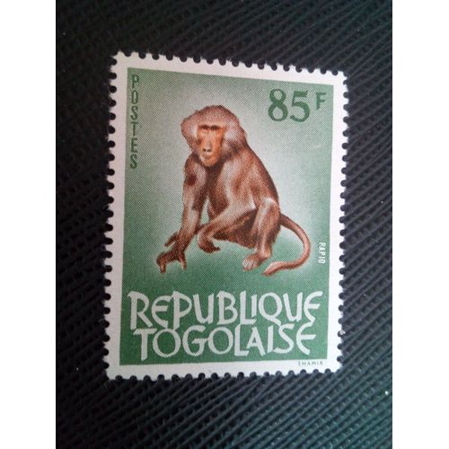 Timbre Togo Yt 405 Babouin Olive (Papio Doguera) 1964 ( 031204 )
