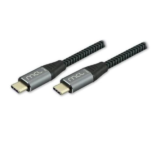 MCL - Câble USB - 24 pin USB-C (M) pour 24 pin USB-C (M) - USB 3.2 Gen 2 - 3 A - 2 m - USB Power Delivery (60W) - noir et gris