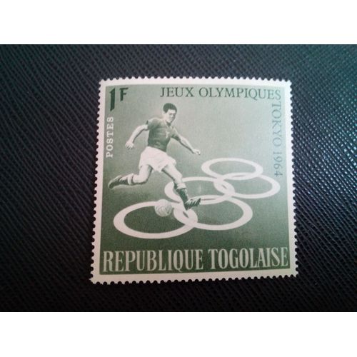 Timbre Togo Yt 425 Jeux Olympiques D'été - Tokyo Football 1964 ( 031204 )