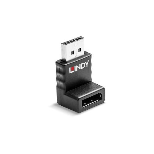 Lindy - Adaptateur DisplayPort - DisplayPort (M) angle vers le haut pour DisplayPort (F) - DisplayPort 1.2 - support 4K - noir
